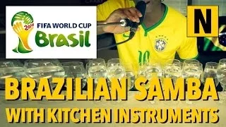 Samba medley with kitchen instruments - Aquarela do Brazil / Mas Que Nada