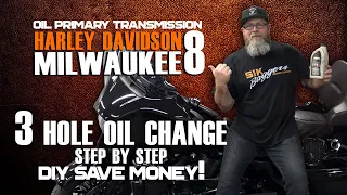 ⚡Milwaukee 8 - 3 Hole Oil Change @harleydavidson Touring - How To⚡