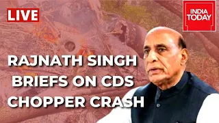 Rajanth Singh Live On CDS Bipin Rawat's Chopper Crashes | Rajnath Singh Briefs Parliament Live