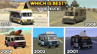 GTA : WHICH IS BEST FOOD TRUCK IN EVERY GTA? (GTA 5, 4, SAN, VC, 3)