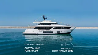 Luxury SuperYacht - Launch Custom Line Navetta 30 - Ferretti Group 2022