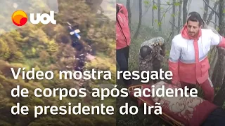 Presidente do Irã morre: Vídeo mostra resgate de corpos de autoridades após acidente de helicóptero