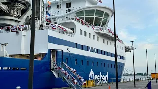 Orsted’s new 260’ long ‘ECO-EDISON’ ship for servicing wind turbines, shown docked in New Orleans