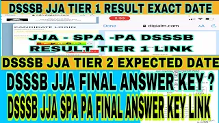 Dsssb jja result 2024 after final answer key| dsssb jja spa pa result 2024 | jja result 2024 | jja