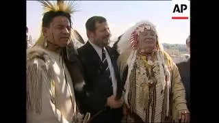 Peace pipe given to Jerusalem mayor by American Indians