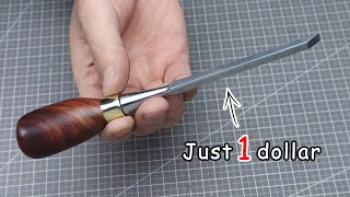 Restore and sharpen a Rusty Chisel / Making a Beautiful Wood Handle / Wood Chisel Restoration