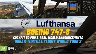 B747-8i Lufthansa | Frankfurt(EDDF)✈Madrid(LEMD) | GoPro View | DVF World Tour 2 | Ep.1
