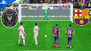Ronaldo,Messi VS Mbappe,Neymar | Inter Miami VS Barcelona Penalty Shootout | FIFA 24 PS5 4k