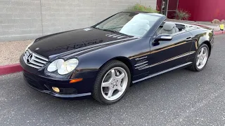 2005 Mercedes Benz SL55 AMG Capri Blue Exterior/Interior Walk Around for sale Cascio Motors