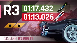 Asphalt 9 - NISSAN R390GT1 Grand Prix Round 3 - 2⭐ Touchdrive & Manual Laps - FROZEN ROUTE