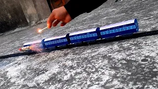 Centy toys Indian Passenger coach extreme launch | Diwali Experiment 🇮🇳🚀 #railking #centytoy #train