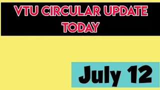 Vtu circular update/vtu updates today #vtu #vtuupdates #vtuupdatetoday
