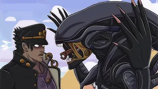 Jotaro vs Alien vs Predator Jojo Comic Dub @aelitaelectra (JoJo's Bizarre Adventure)