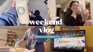 [eng] weekend vlog: some baking, lots of reading, boba run, & more | diaries of a homebody #3