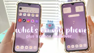 what's on my phone & phone makeover | cute and simple | samsung galaxy