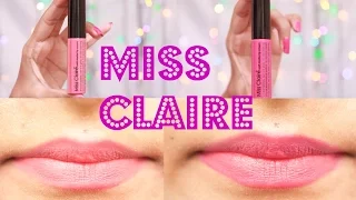 Miss Claire Soft Matte Lip Cream Swatches & Review | pinkrussh