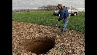 Finding A Sinkhole Out In Our Field and Checking On The Cows