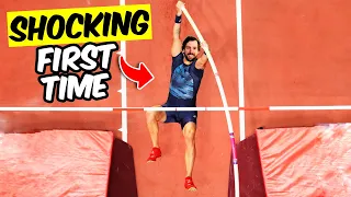 My First Time Pole Vaulting ft. Olympian Menno Vloon