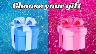 Choose your gift 🎁🤩💝 || 2 gift box challenge, Pink and Blue || #pickonekickone #wouldyourather