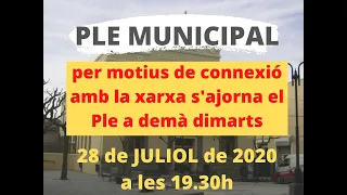 Ple Municipal Guissona - 28 de juliol de 2020 - 19:30h