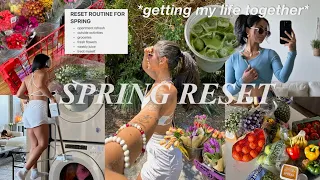 SPRING RESET ROUTNE | spring cleaning, organizing, restocking, trader joes run + outside workouts