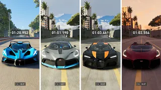 THE FASTEST BUGATTI CARS IN CREW MOTOFEST - ALL BUGATTI CARS TOP SPEED TEST - New Bugatti Is Here !!