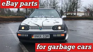 Mk3 Jetta gets eBay Dual Round Headlights!