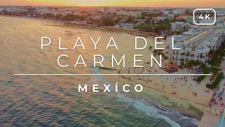 Drone footage of the beaches and ocean in Playa del Carmen, Mexico 🇲🇽