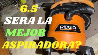 Unboxing y Muestra de Ridgid 16Gal. 6.5 Peak Wet/Dry Shop Vacuum With Detachable Blower HD1600