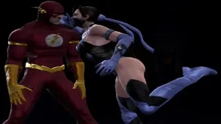 Mortal Kombat vs DC Universe - All Finishing Moves On The Flash