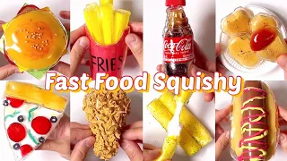 DIY Fast Food 🍔🍟🥤🍕🍗🌭🧀🍗 Squishy with Nano Tape Series!