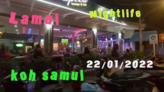 LAMAI Nightlife crowded and fun tonight 8 PM in Lamai bars,Koh Samui,Thailand 2022