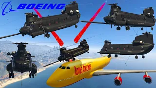 GTA V: Boeing MH-47G Chinook Helicopters Best Extreme Longer Crash and Fail Compilation