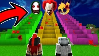 ¡NO ESCOJAS LA ESCALERA DEL CREEPYPASTA EQUIVOCADO 💀😱! - MINECRAFT