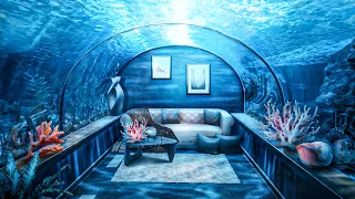 Underwater Room Ambience 🌊 Deep Underwater Sounds for Sleep & Relaxation 🐚🐬 Ocean Sounds 10 Hours