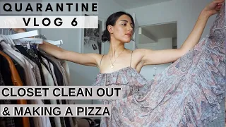 QUARANTINE VLOG 6: CLOSET CLEAN OUT/DECLUTTER & MAKING A PIZZA!