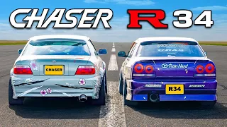 Nissan R34 vs Toyota JZX100: ARRANCONES