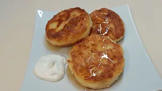 Cheese pancakes without flour and sugar. Super tasty!