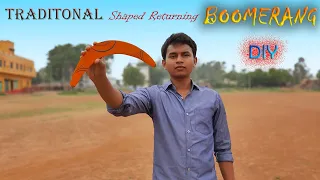 How To Make A Traditional BOOMERANG | How To Build A Traditional Shaped Returning Wooden BOOMERANG |