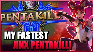 This Was My Fastest PENTAKILL Ever!! | Rank 1 Jinx ADC Season 14 Challenger Gameplay