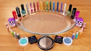Mixing Makeup, Glitter and Mini Glitter Into Clear Slime ! MOST SATISFYING SLIME VIDEO ! Part 4