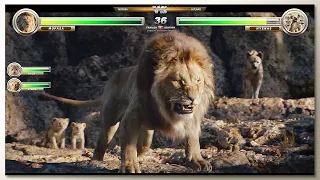 Mufasa vs Hyenas with Healthbars