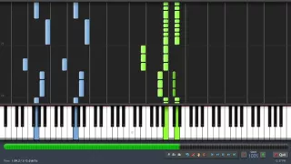 Synthesia Skyrim Main Theme ''Dragonborn'' //Taioo Piano Transcription //