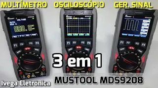 Mustool MDS9208, Multímetro + Osciloscópio + gerador de sinal, review completo.