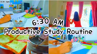 Productive Study Routine🌷| Woke up at 6:30AM 🌄| Study Vlog | Study More