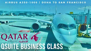 Qatar Airways QSuite Business Class Airbus A350-1000 | Doha to San Francisco