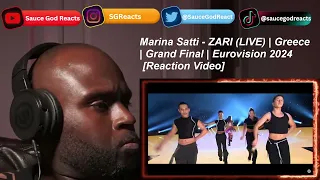 Marina Satti - ZARI (LIVE) | Greece 🇬🇷 | Grand Final | Eurovision 2024 | REACTION