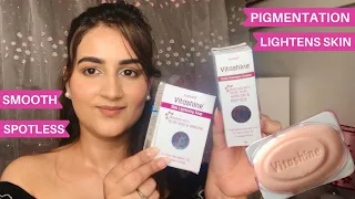 VITASHINE Skin Lightening Soap & Cream Review | Clear Spotless skin | Arshiya Choudhary