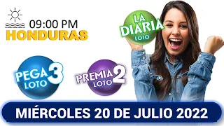 Sorteo 09 PM Loto Honduras, La Diaria, Pega 3, Premia 2, MIERCOLES 20 DE JULIO 2022 |✅🥇🔥💰