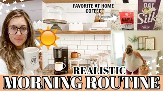 MY *REALISTIC* MORNING ROUTINE AS A MOM | GET READY WITH ME, PRODUCTIVITY + CLEANING MOTIVATION!